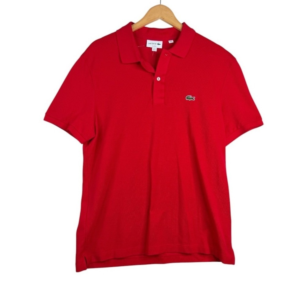 Lacoste Mens Slim Fit Polo Size XL Red